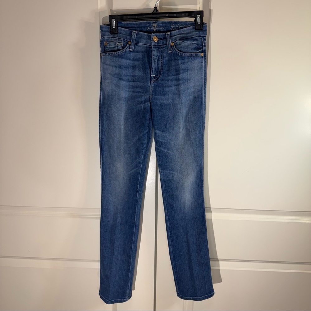 7 For All Mankind Short Inseam Karah Straight Leg Jeans 26